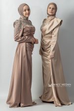 Abendkleid 1001-Nacht Cappucino Karamel MACCMEDAN