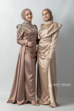 Abendkleid 1001-Nacht Cappucino Karamel MACCMEDAN