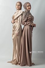 Abendkleid 1001-Nacht Cappucino Karamel MACCMEDAN