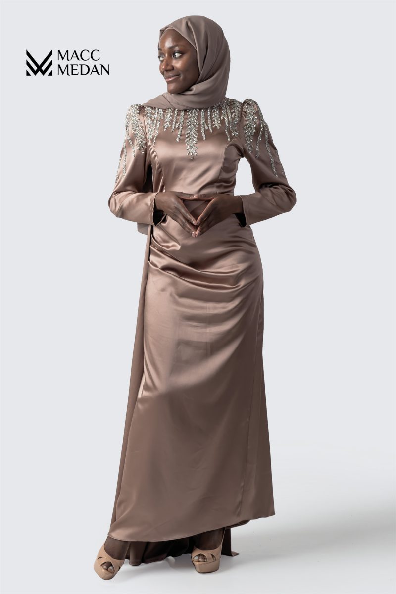 Abendkleid 1001-Nacht Cappucino MACCMEDAN