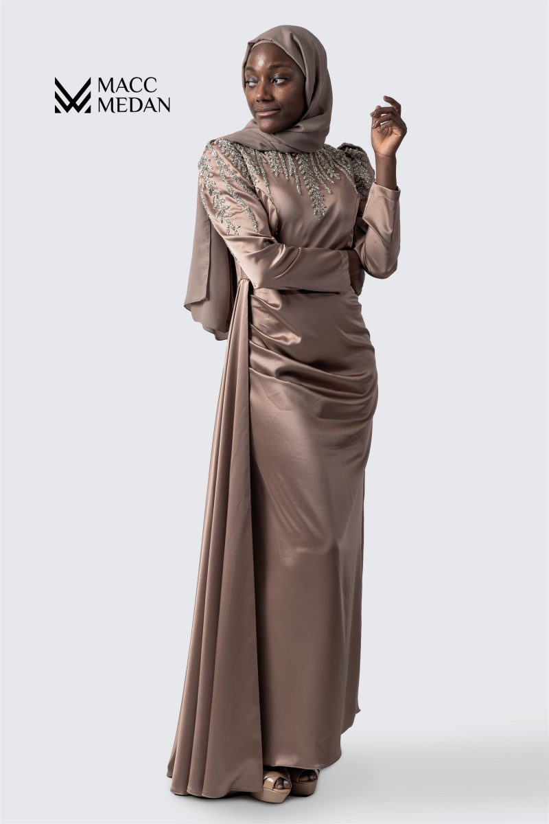 Abendkleid 1001-Nacht Cappucino MACCMEDAN