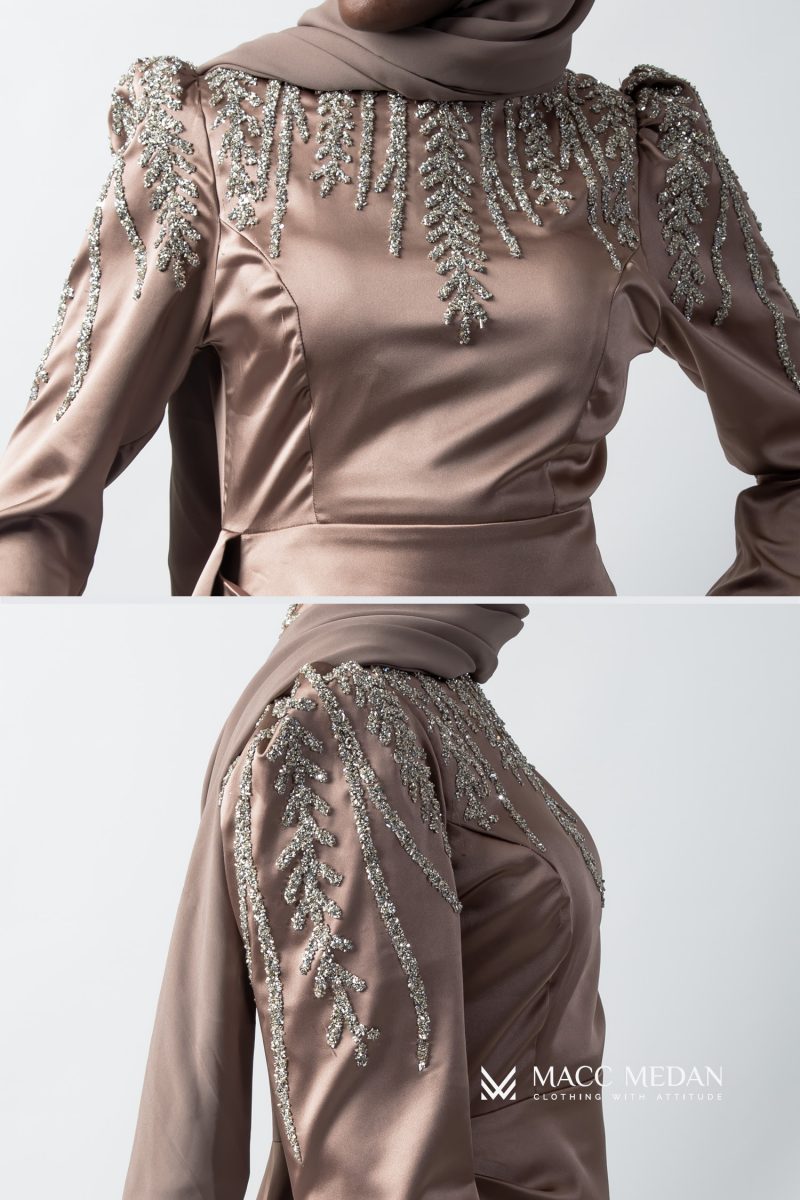 Abendkleid 1001-Nacht Cappucino MACCMEDAN