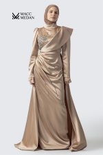 Abendkleid 1001-Nacht Karamell MACCMEDAN