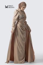 Abendkleid 1001-Nacht Karamell MACCMEDAN