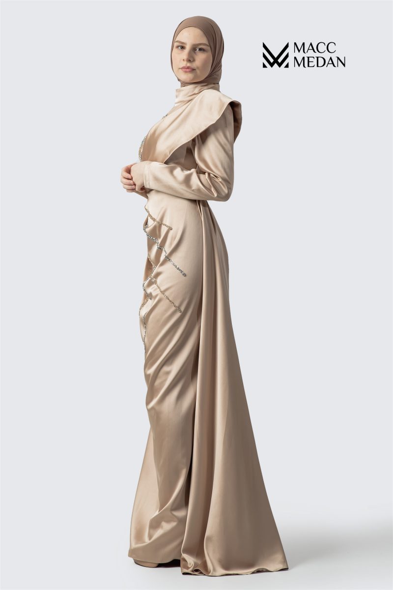 Abendkleid 1001-Nacht Karamell MACCMEDAN