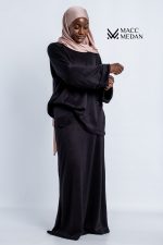 Angora-Set A-Linie Schwarz - MaccMedan Muslimische Kleider, Hijab, Abaya, Muslima Fashion, Modest Fashion, Islamische Kleidung, Muslimische Mode