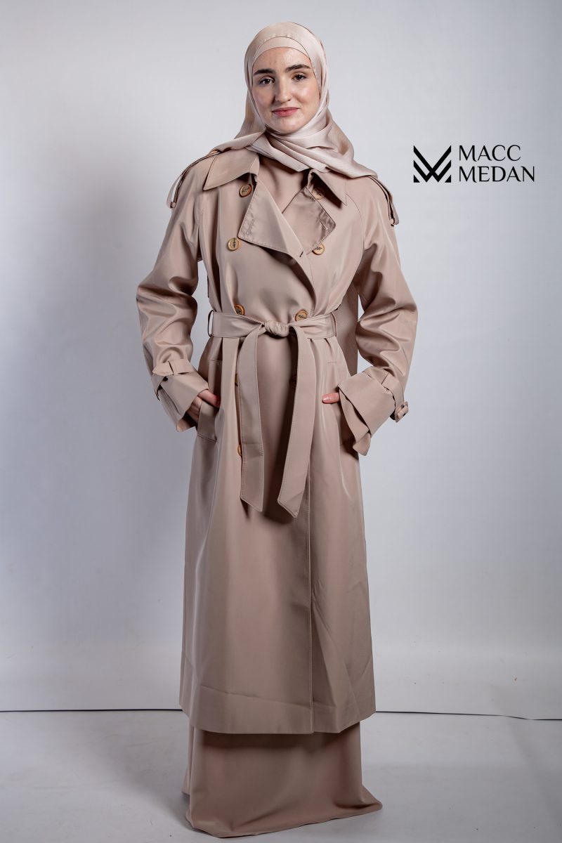 Klassischer Trenchcoat - Beige MACCMEDAN Muslimische Kleidung, Hijab, Muslima Fashion, Modest Fashion, Islamische Kleidung, Muslimische Mode