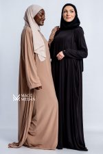 Kleid zum Wickeln aus Feinstrick Schwarz MaccMedan Muslimische Kleider, Hijab, Abaya, Muslima Fashion, Modest Fashion, Islamische Kleidung, Muslimische Mode