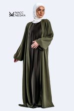 Abaya Set - Kimono mit Unterkleid - Grün - MACCMEDAN