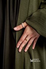 Abaya Set - Kimono mit Unterkleid - Grün - MACCMEDAN