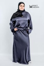 Viskosezweiteiler - Bluse und Rock - Anthrazit - MACCMEDAN