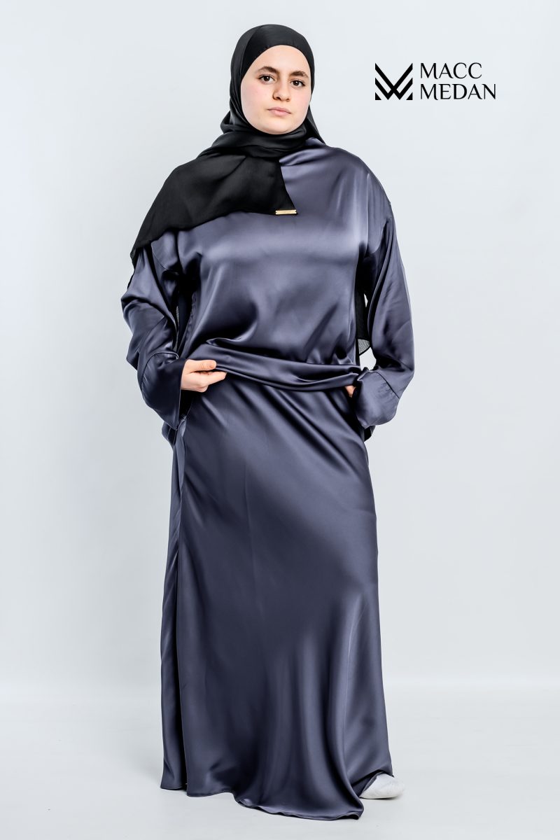Viskosezweiteiler - Bluse und Rock - Anthrazit - MACCMEDAN