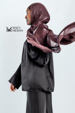Fertighijab aus Premium Koreanischer Organzaseide - Schals, Hijabi, Muslima, Kopftuch, Modest Fashion - MaccMedan