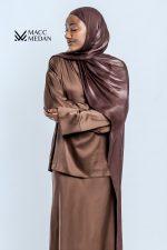 Fertighijab aus Premium Koreanischer Organzaseide - Schals, Hijabi, Muslima, Kopftuch, Modest Fashion - MaccMedan