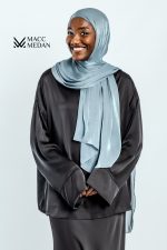 Fertighijab aus Premium Koreanischer Organzaseide - Schals, Hijabi, Muslima, Kopftuch, Modest Fashion - MaccMedan