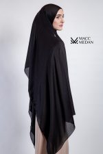 Hijab aus Premium Crincled Silk - Schwarz - Hijabi, Muslima, Kopftuch, Modest Fashion - MaccMedan