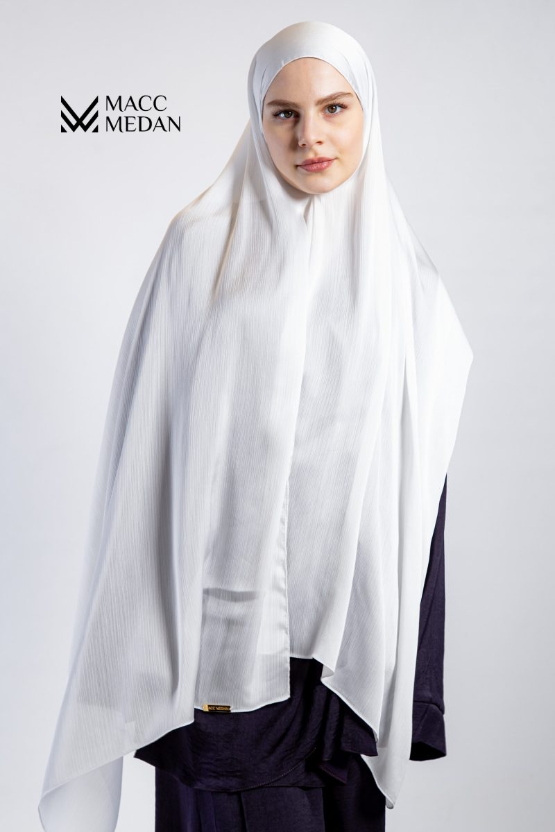 Hijab aus Premium Crincled Silk - Weiß - Hijabi, Muslima, Kopftuch, Modest Fashion - MaccMedan