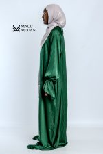 A-Linien Abaya Seide - Grün - MACCMEDAN