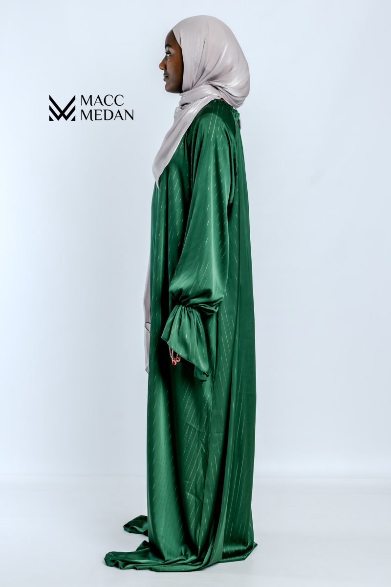 A-Linien Abaya Seide - Grün - MACCMEDAN