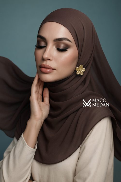 Fertighijab auf Krepp-Chiffon - MACCMEDAN