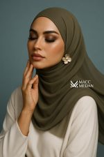 Fertighijab auf Krepp-Chiffon - MACCMEDAN