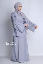 Linen Grace Set – Eleganter Leinen-Zweiteiler-Grau MaccMedan Muslimische Kleider, Hijab, Abaya, Muslima Fashion, Modest Fashion, Islamische Kleidung, Muslimische Mode