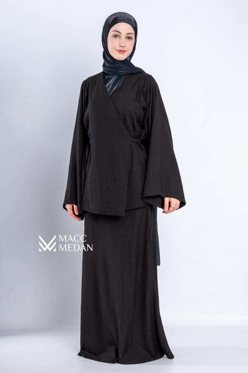 Linen Grace Set – Eleganter Leinen-Zweiteiler-Schwarz MaccMedan Muslimische Kleider, Hijab, Abaya, Muslima Fashion, Modest Fashion, Islamische Kleidung, Muslimische Mode
