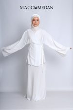 Linen Grace Set – Eleganter Leinen-Zweiteiler-Weiß MaccMedan Muslimische Kleider, Hijab, Abaya, Muslima Fashion, Modest Fashion, Islamische Kleidung, Muslimische Mode