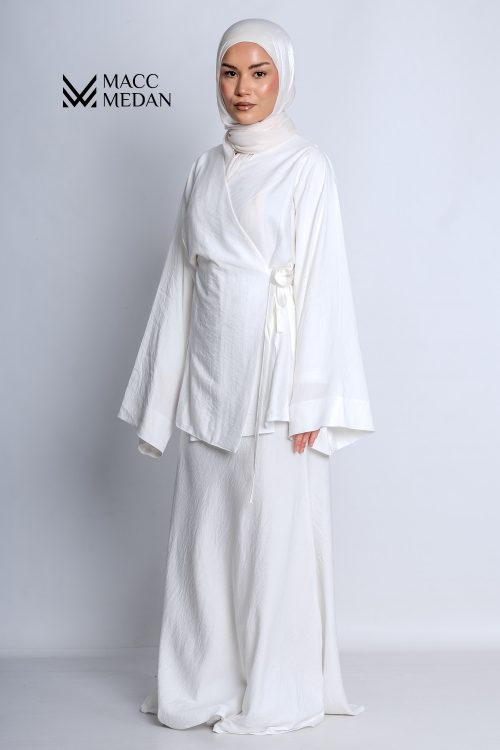 Linen Grace Set – Eleganter Leinen-Zweiteiler-Weiß MaccMedan Muslimische Kleider, Hijab, Abaya, Muslima Fashion, Modest Fashion, Islamische Kleidung, Muslimische Mode