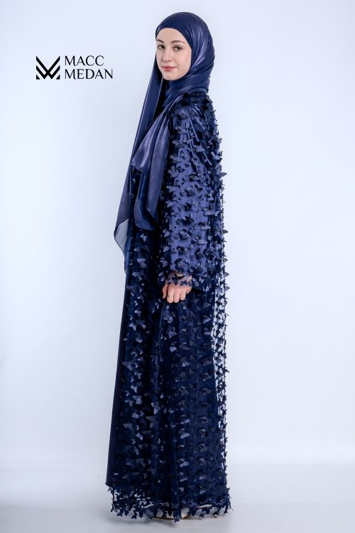 Abaya-Zweiteiler – Navy Elegance Butterfly - Muslimische Kleider, Hijab, Abaya, Muslima Fashion, Modest Fashion, Islamische Kleidung, Muslimische Mode