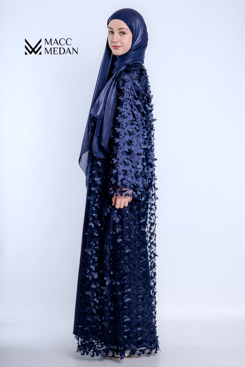 Abaya-Zweiteiler – Navy Elegance Butterfly - Muslimische Kleider, Hijab, Abaya, Muslima Fashion, Modest Fashion, Islamische Kleidung, Muslimische Mode