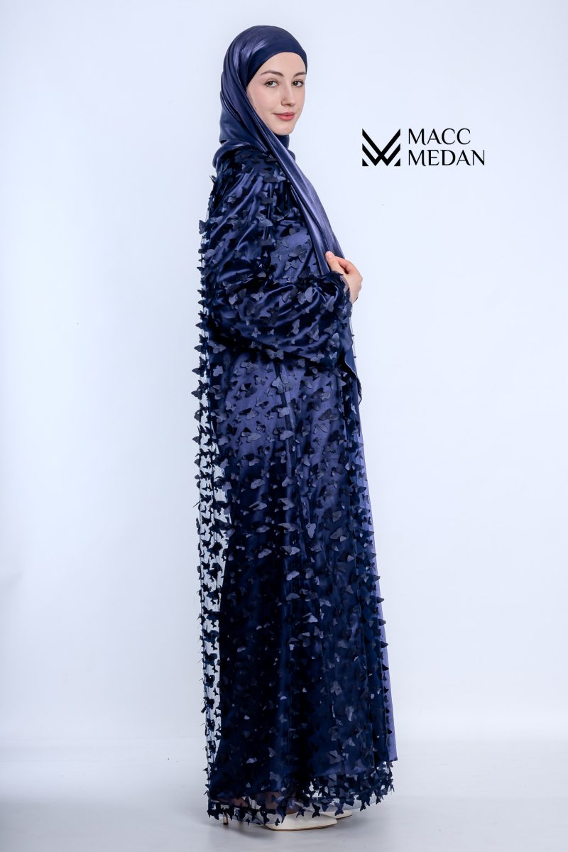 Abaya-Zweiteiler – Navy Elegance Butterfly - Muslimische Kleider, Hijab, Abaya, Muslima Fashion, Modest Fashion, Islamische Kleidung, Muslimische Mode