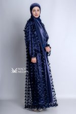 Abaya-Zweiteiler – Navy Elegance Butterfly - Muslimische Kleider, Hijab, Abaya, Muslima Fashion, Modest Fashion, Islamische Kleidung, Muslimische Mode