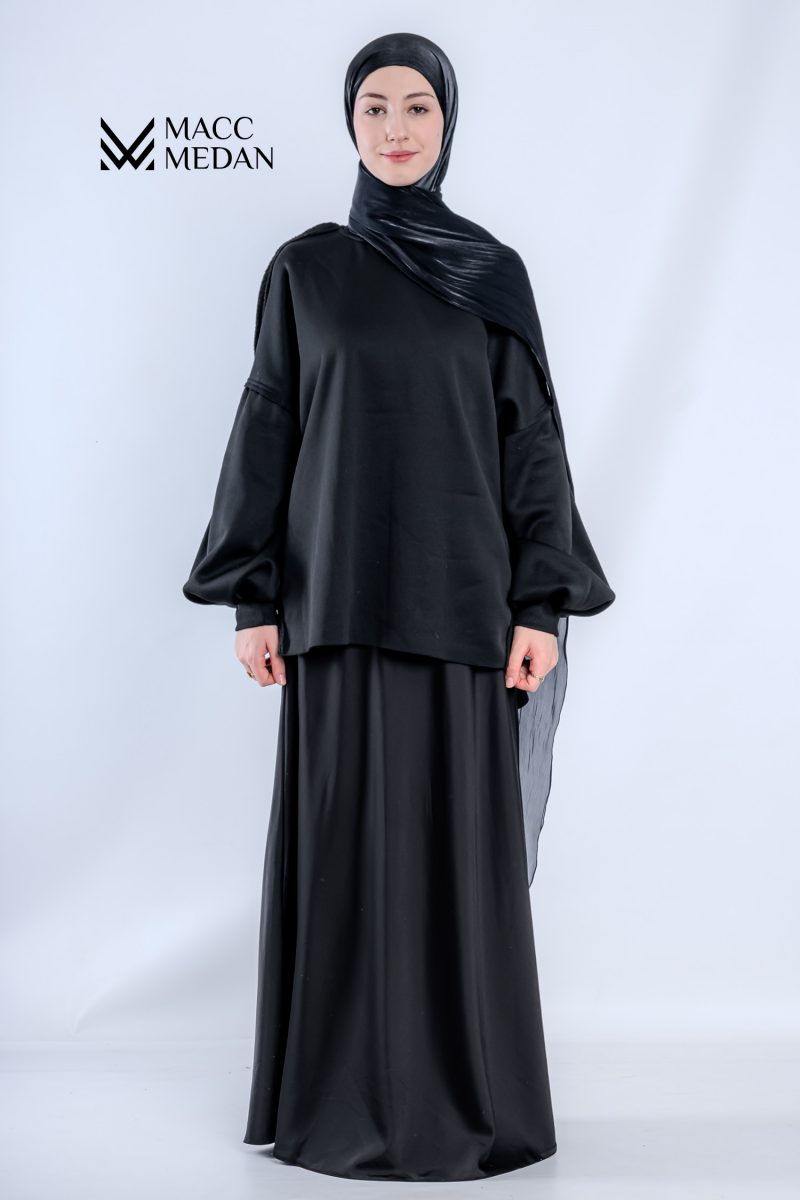 Oversize Pullover-Schwarz - MaccMedan Muslimische Kleider, Hijab, Abaya, Muslima Fashion, Modest Fashion, Islamische Kleidung, Muslimische Mode