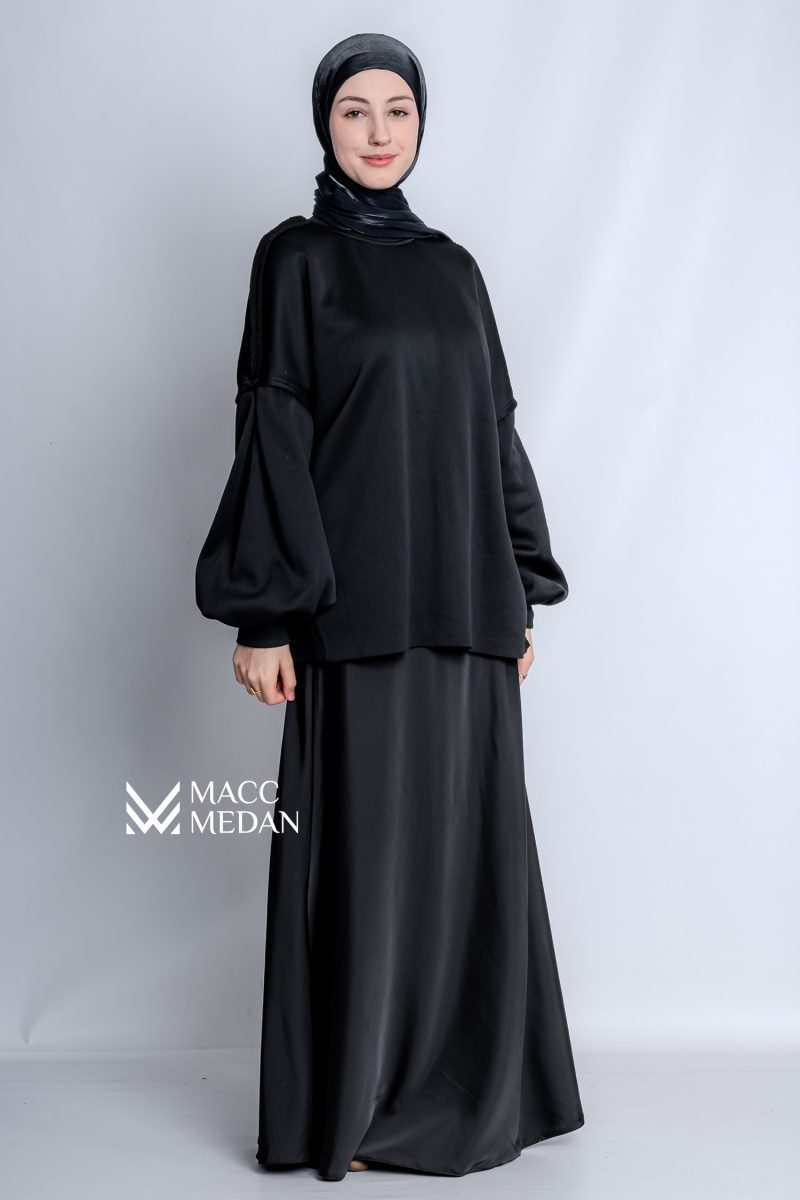 Oversize Pullover-Schwarz - MaccMedan Muslimische Kleider, Hijab, Abaya, Muslima Fashion, Modest Fashion, Islamische Kleidung, Muslimische Mode